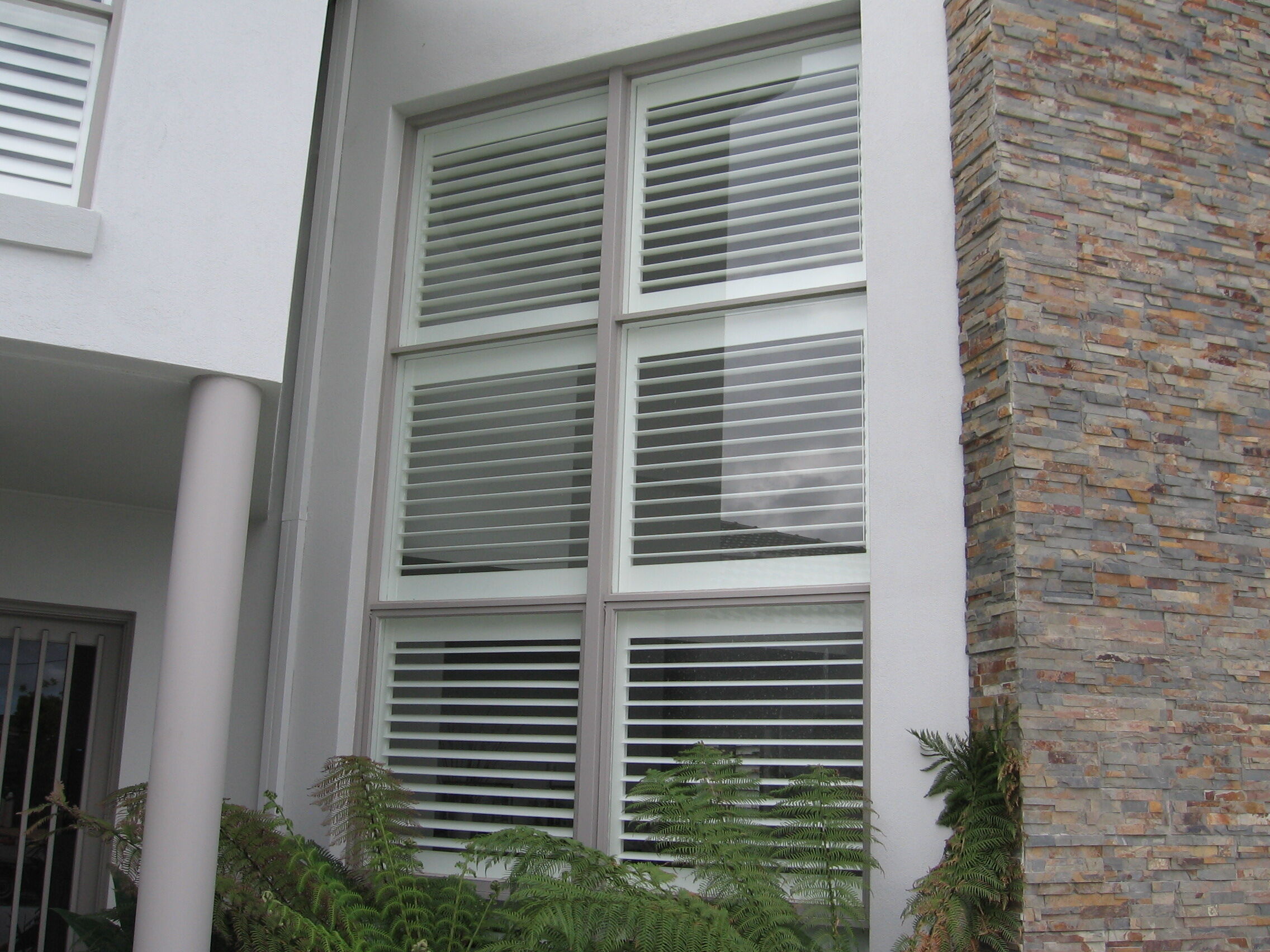 89mm painted cedar plantation shutters 1 metre wide panels 