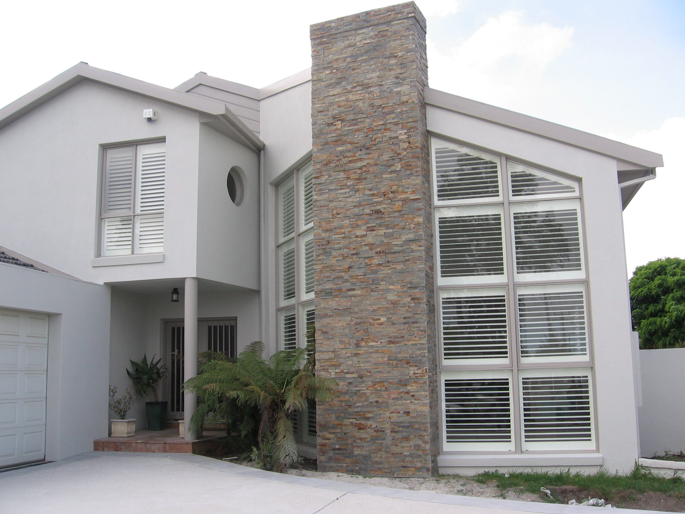 painted cedar plantation shutters